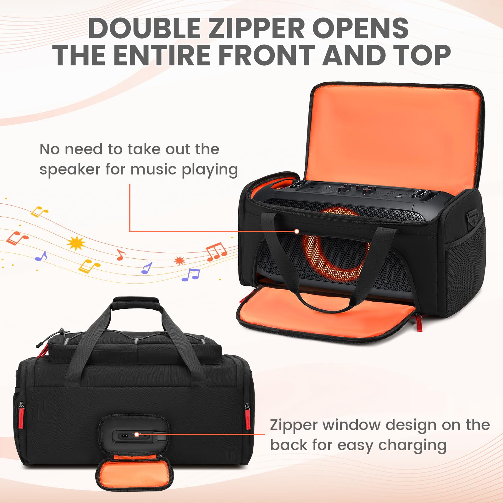 BOSSTIN Speaker Bag Compatible with JBL PartyBox On The Go/Go 2