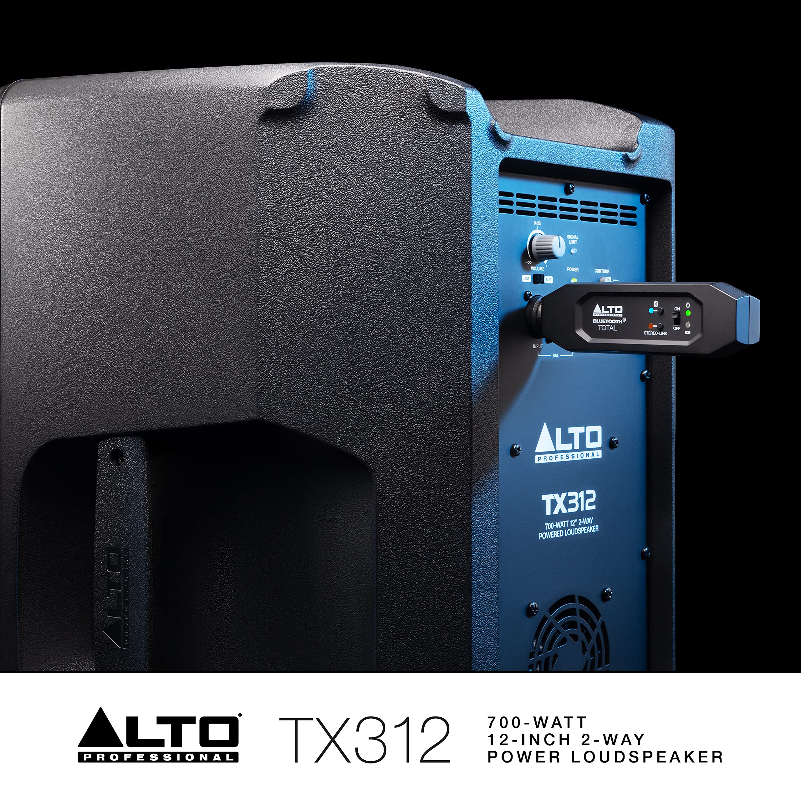 ALTO TX312 700W Powered DJ Speakers, PA System with 12″ 2 Way, Signal Limiting and Switchable Mic Line Preamp and XLR In/Out