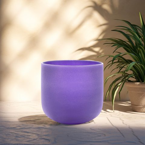 ALIOTH 7″ Purple B Note Crystal Singing Bowl Crown Chakra with Suede Mallet for Meditation, Yoga, Chakra Healing & Sound Therapy