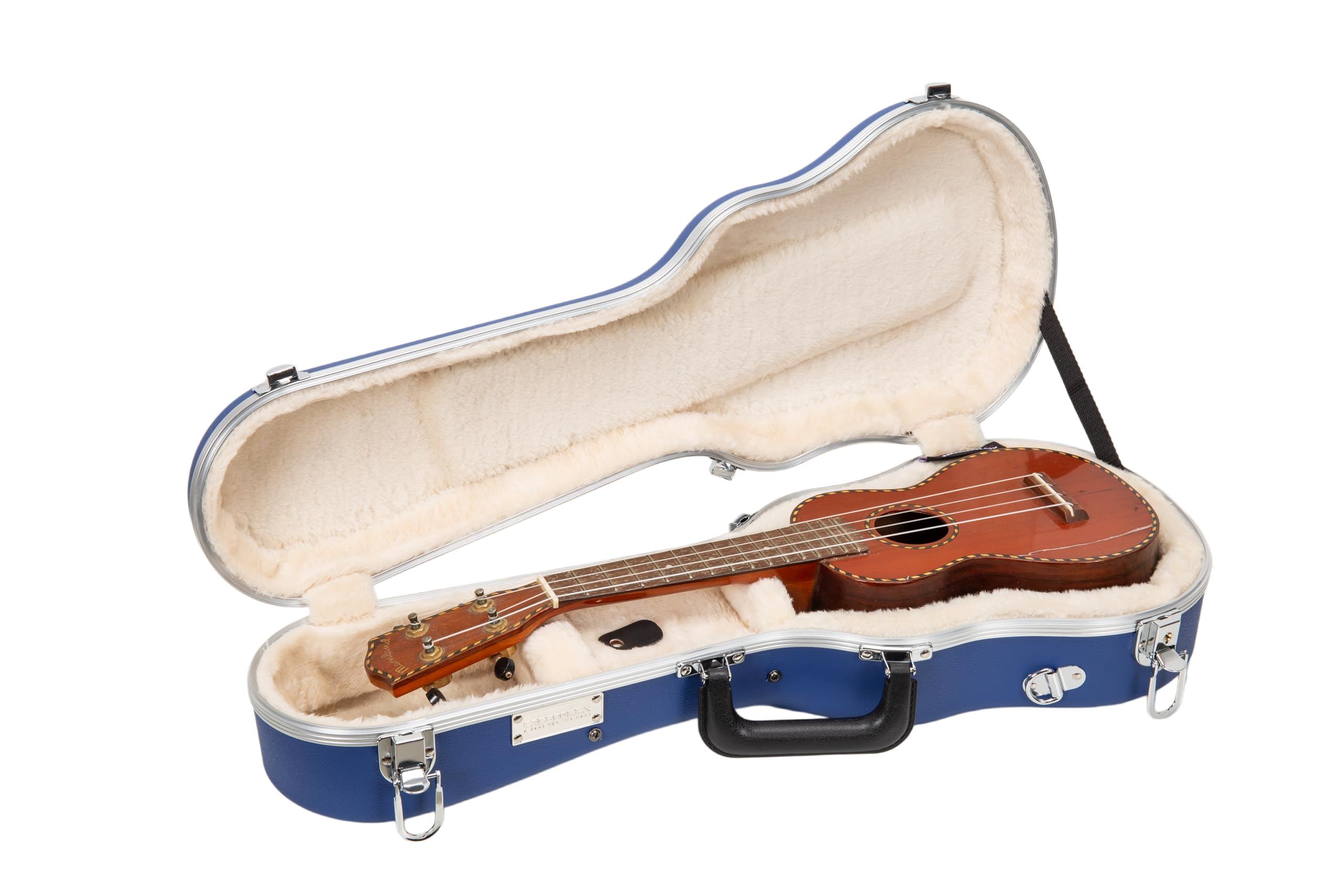 Crossrock Soprano Ukulele Case, Fit for 21 inches | Molded Hardshell with Scratch-Resistant Matte Finish, Security Lock, Accessory Compartment & Shoulder Straps — Vibrant Blue (CRA880SUVB)
