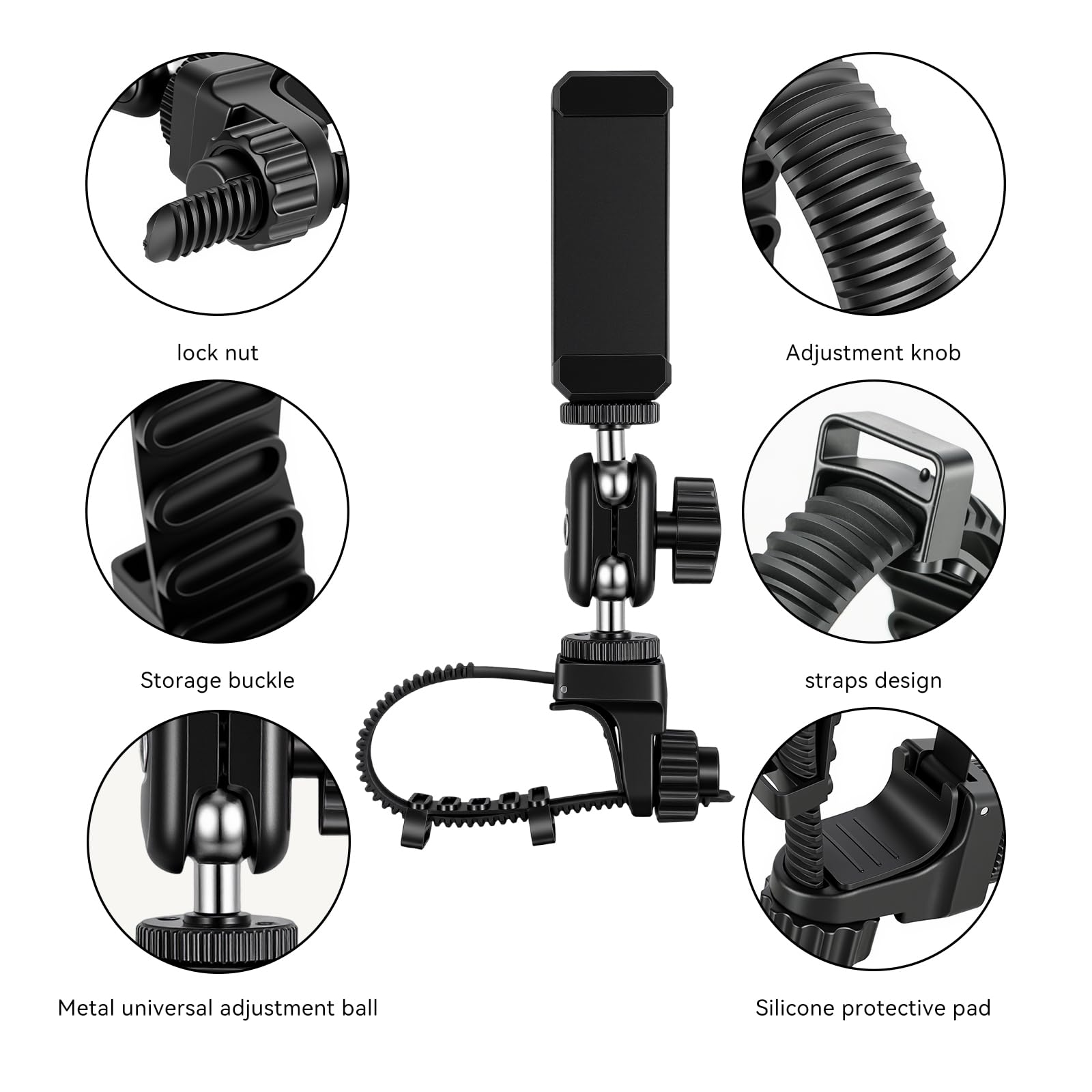 EASTROCK Trumpet Marching Lyre Phone Holder Adjustable 360° Rotation