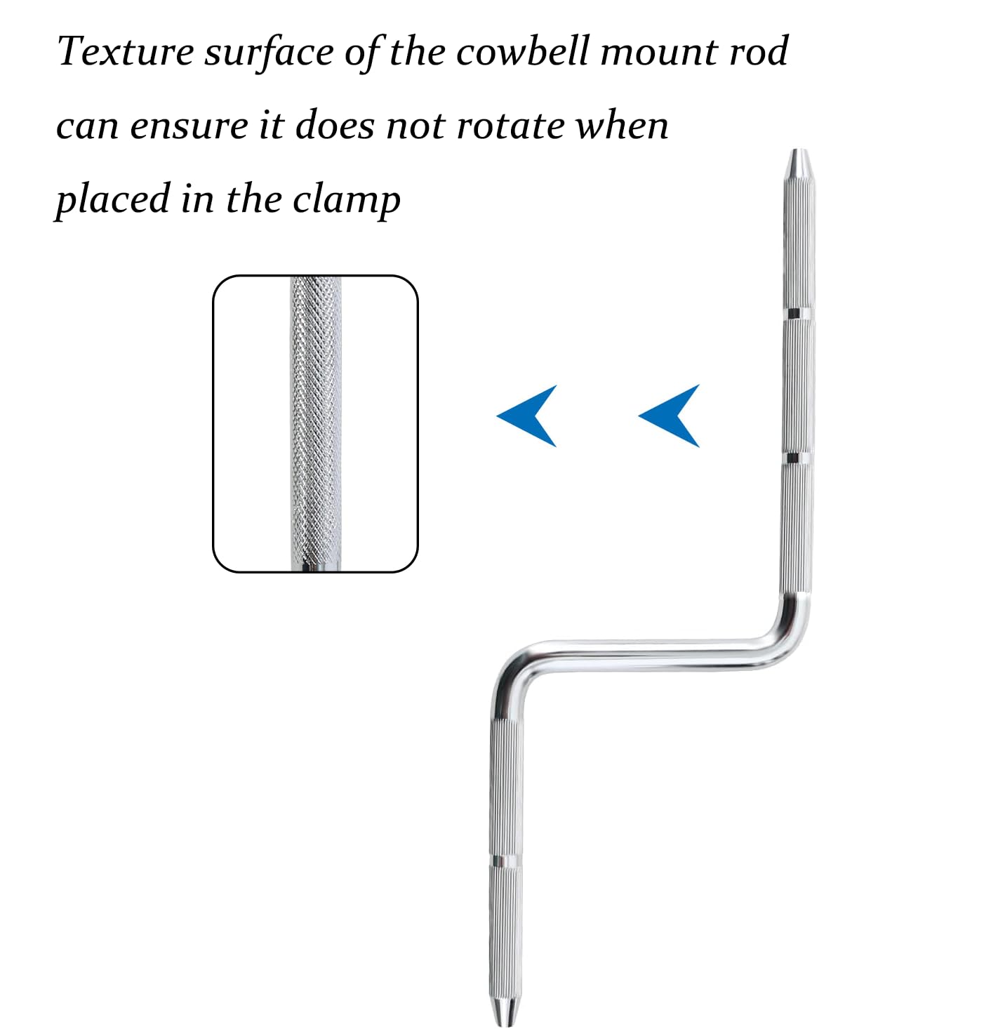 Snare Drum Clamp,Snare Drum Cowbell Clamp With Z Shape Percussion Mount Rod, Cowbell Mount Bracket Mounting Bracket for Cowbells, Cowbell For Drum Set, Snare Drum Accessories