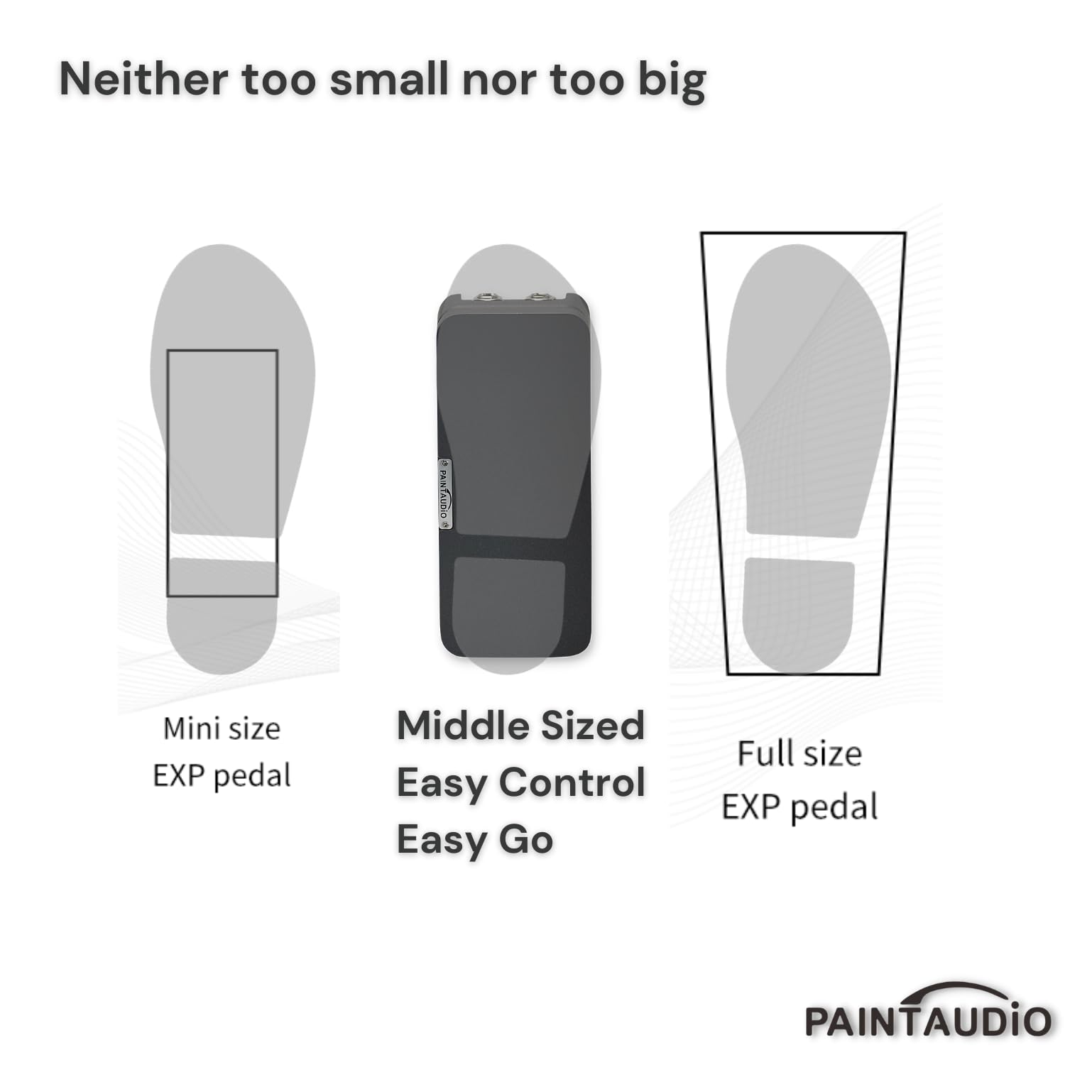 Paint Audio Foot Captain Dual Outputs Expression Pedal Multi-effects Compatible for Tip/Ring Connection (Foot Captain-SWL)