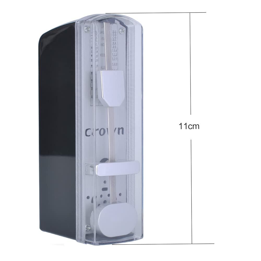 Btuty Mechanical Metronome Portable Mini Universal Metronome 11cm Height for Piano Guitar Violin Ukulele Chinese Zither Music Instrument (black)