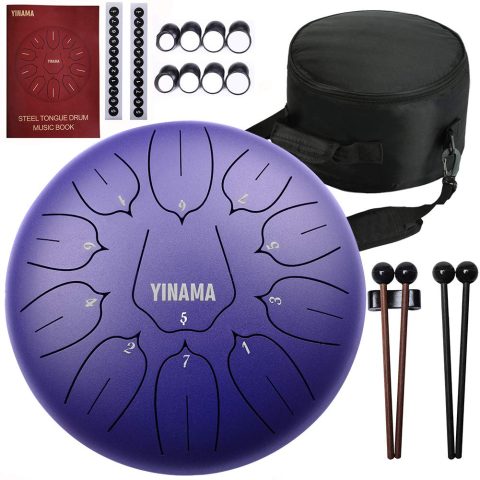 Yinama Steel Tongue Drum Percussion Instrument 11 Notes 10 inches