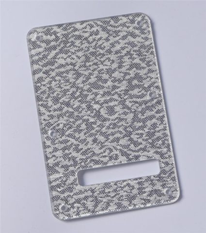 KAISH Strat/ST Style Guitar Back Plate ST Trem Tremolo Cover for USA/Mexico Stratocaster/Strat Silver Sparkle