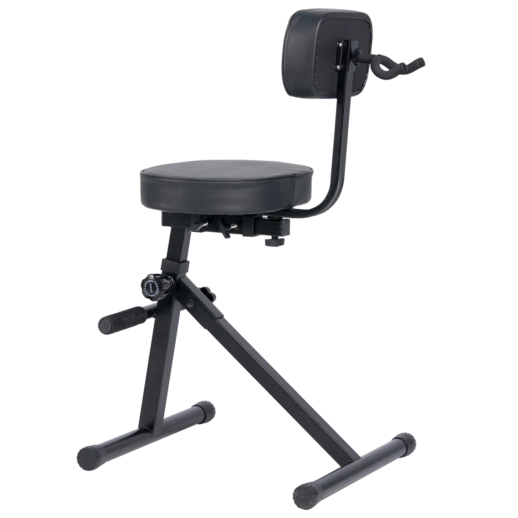TIZECO Adjustable Guitar Stool with Backrest, Standard Guitar Seat Drum Seat, Adjustable Drum Throne,Musicians Throne