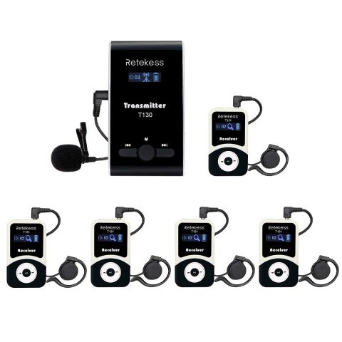 Retekess T130 Church Translation Device, Tour Guide System (1TX 5RX)