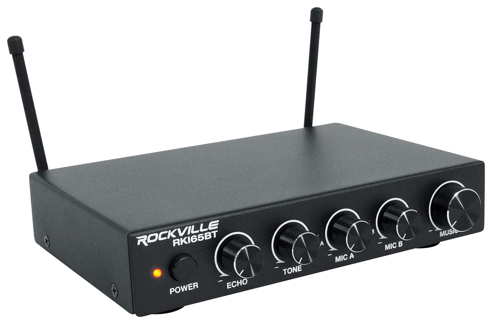 Rockville RKI65BT Dual UHF Bluetooth Wireless Microphone Karaoke Interface