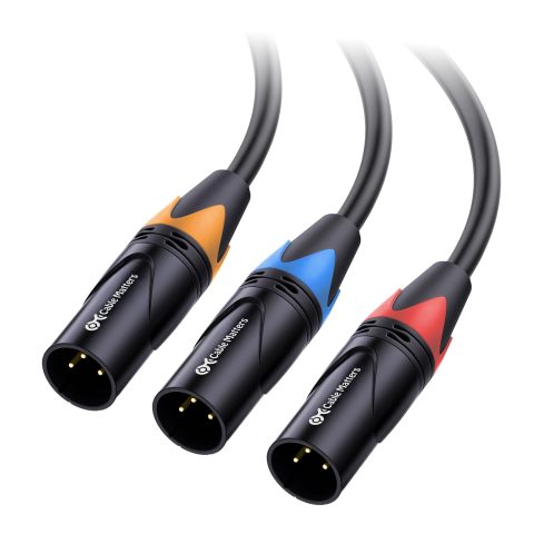 Cable Matters 3-Pack Color-Coded XLR Microphone Cable, 3ft
