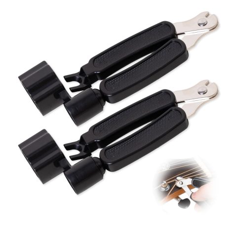 2PCS Guitar String Winder and Cutter Pin Puller,3-in-2 Multi-functional Guitar String Tool for Acoustic Guitar, Electric Guitar, Banjo and More