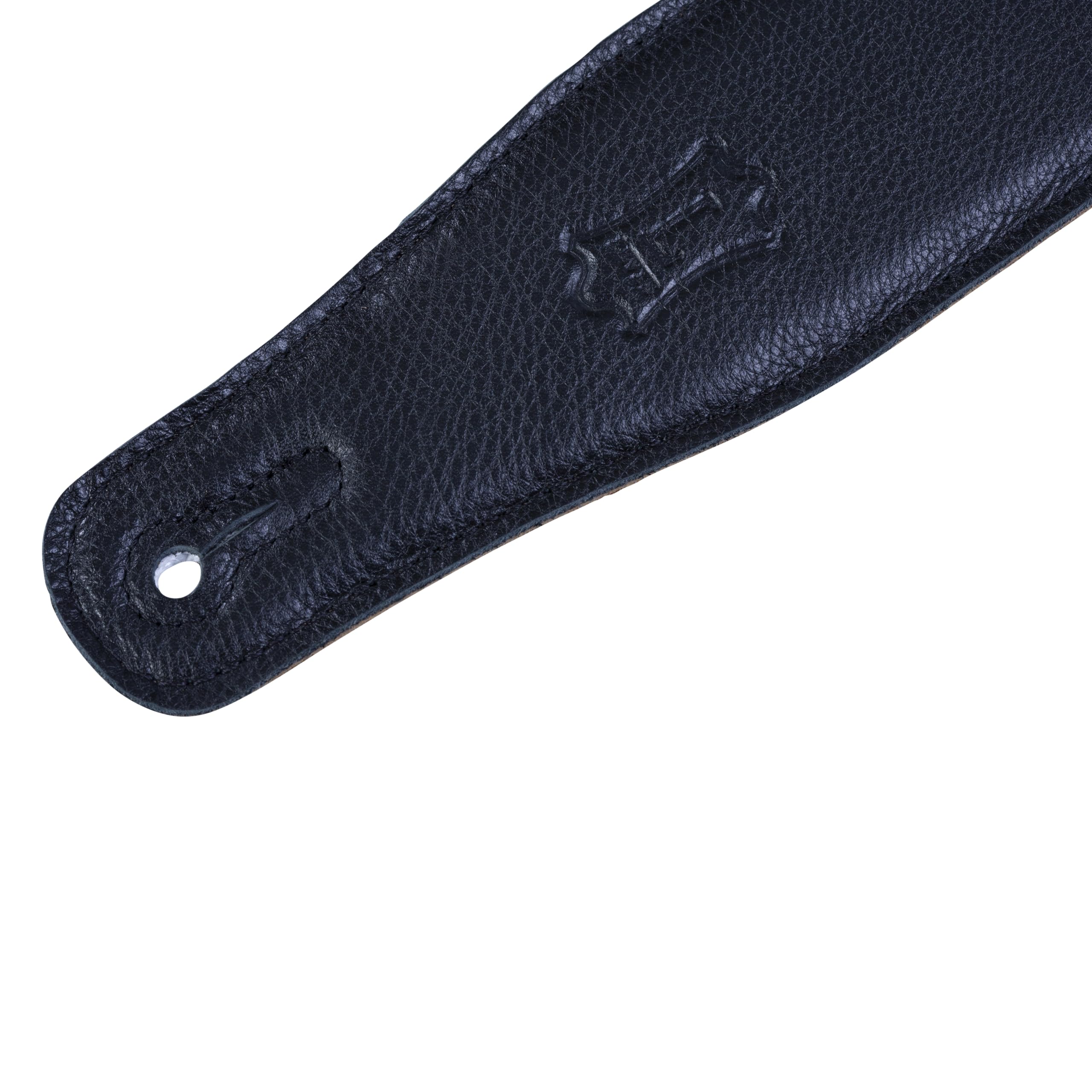 Levy’s Leathers 2.5″ Garment Leather Guitar Strap with Foam Padding and Suede Backing, Black (M26GF-BLK)