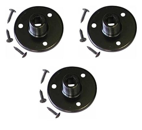 AUDIO 2000’S AST4264BX3 Three-Pack Black Microphone Gooseneck Table Mounts with 5/8″ X 27 Threads and Mounting Screws (Total 3 Table Mounts and 9 Mounting Screws)