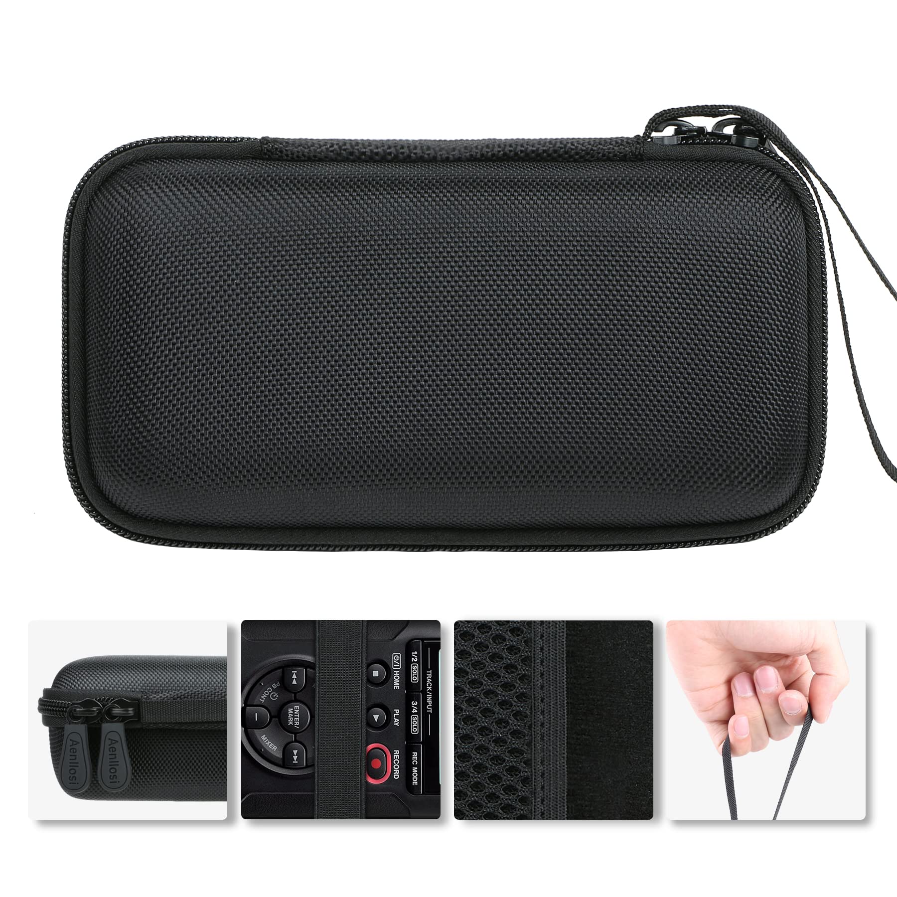 Aenllosi Hard Case for Tascam DR-40XP/DR-40X Digital Audio Recorder, Black