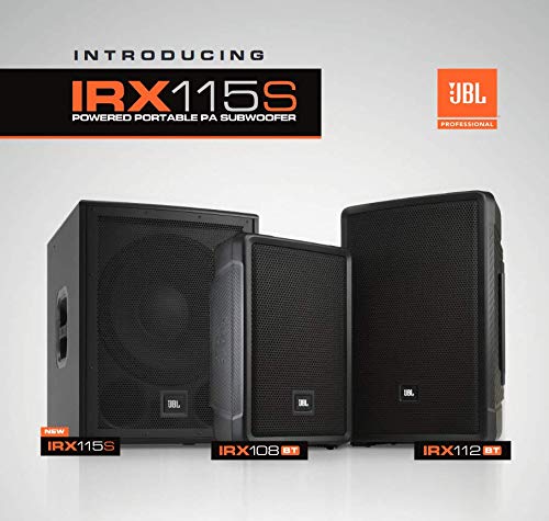 JBL Professional IRX115S Powered Compact Subwoofer, Wired Electric,15-Inch, Black