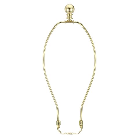 PATIKIL 11 Inch Lamp Harp Kit with Finial, 1 Set Detachable Shade Bracket Holder, DIY Lighting Accessories for Table Floor Lamps, Gold Tone