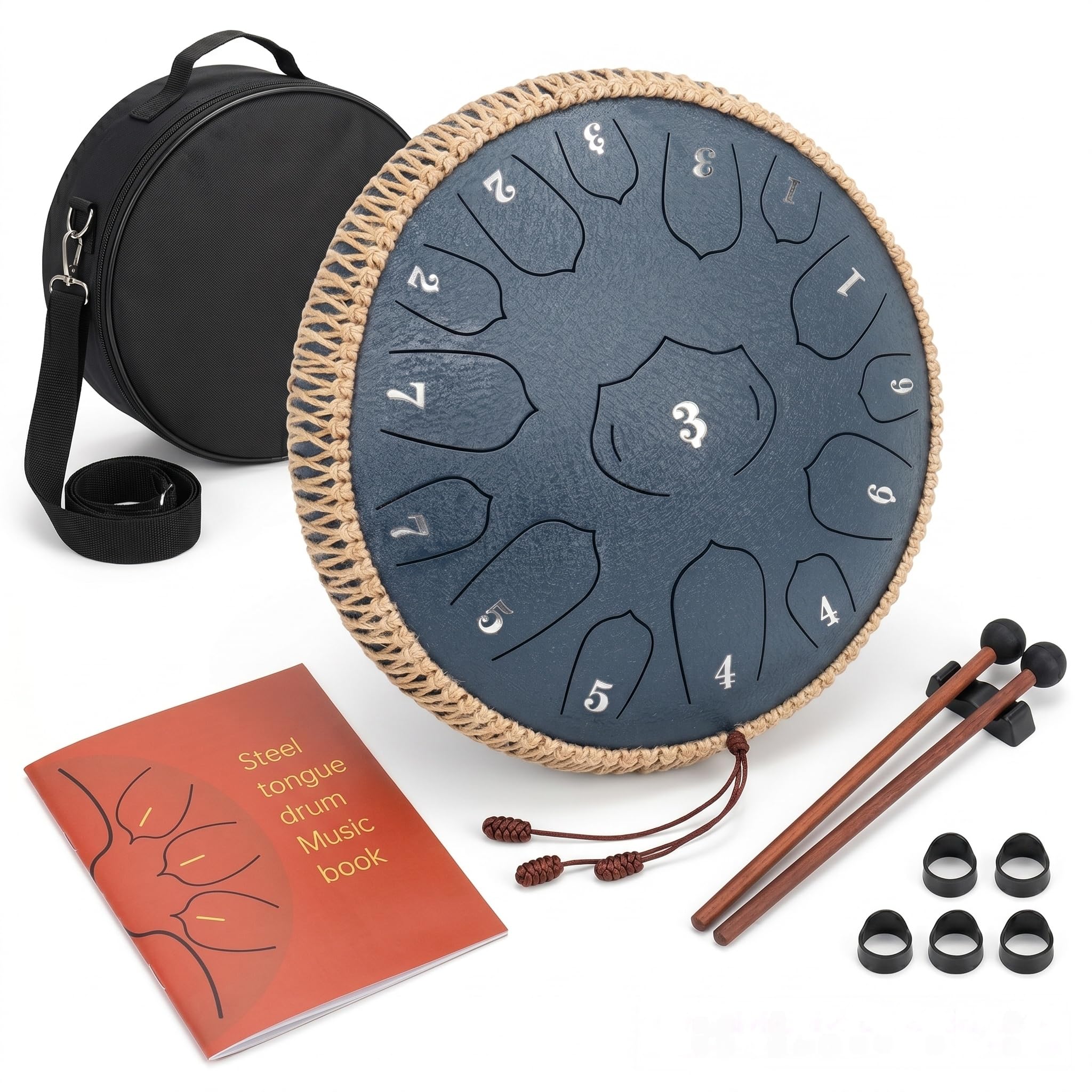 Metaric Steel Tongue Drum 13 Inches 15 Notes, D Major