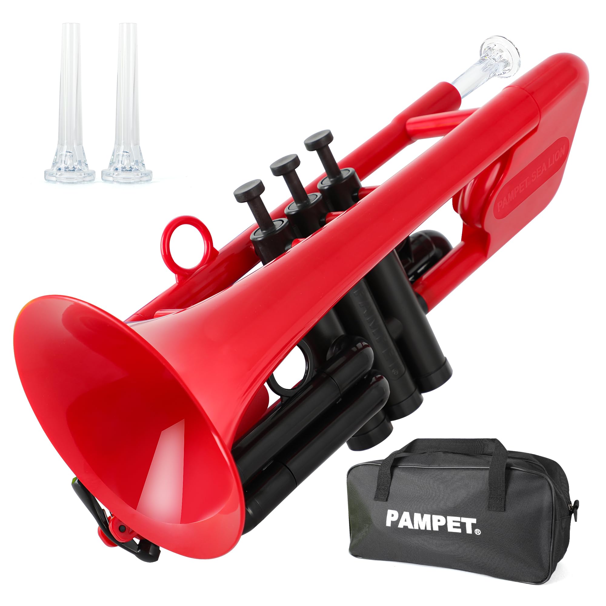 PAMPET SEA LION Plastic Bb Trumpet for Advanced Student Beginner Red