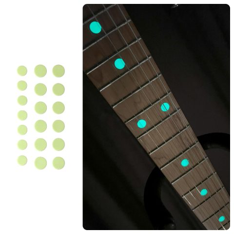 Inlay Sticker’s Jockomo Glow-in-the-Dark Custom Dot Fret Markers
