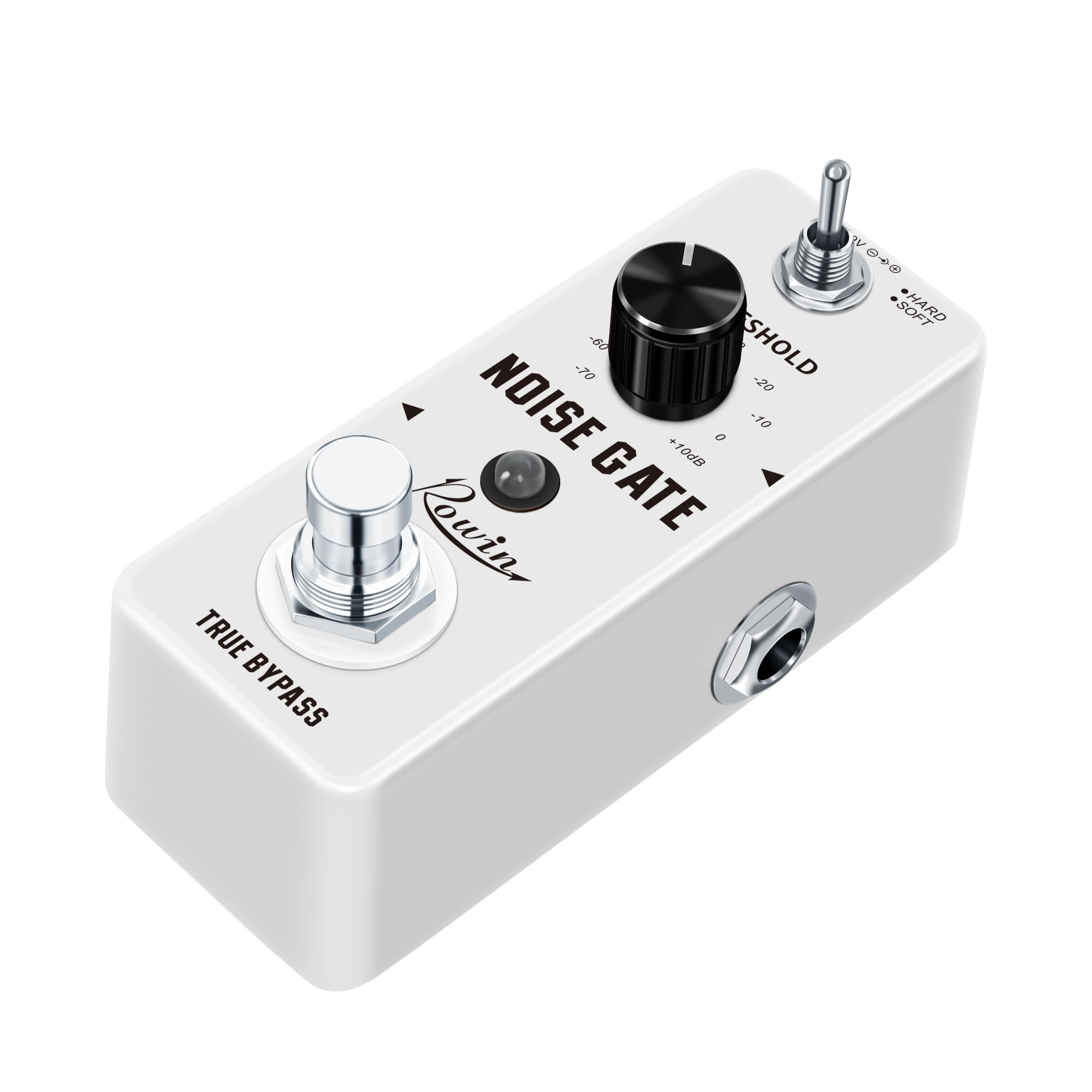 Rowin LEF-319 Noise Gate Pedal – Dual Mode (Hard/Soft) Noise Reduction, Metal Shell, True Bypass, Compact Design (DC 9V Powered, Adapter not Included)