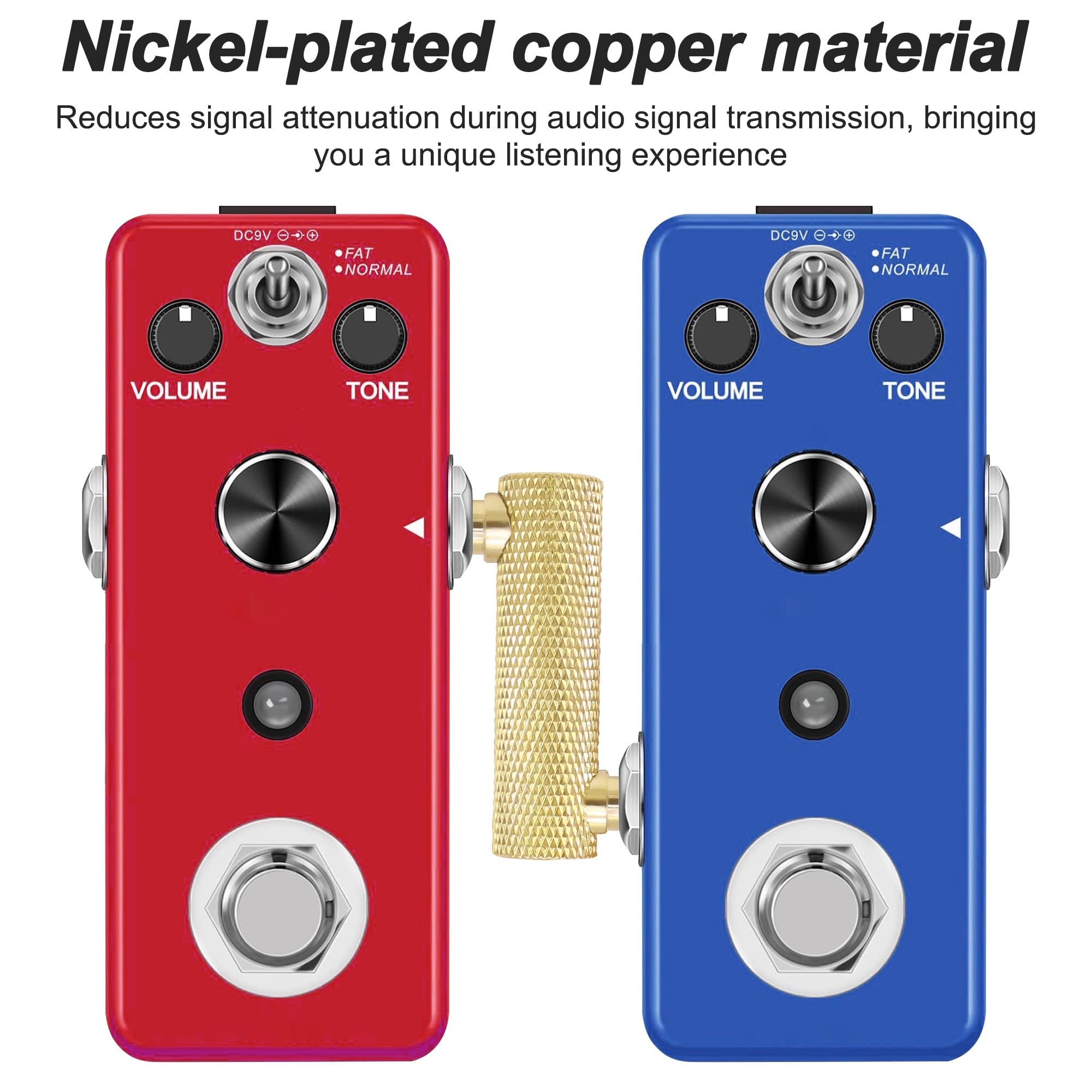 MEIRIYFA Guitar Pedal Patch Connector Z Type 6.35mm 1/4″ Effect Couplers