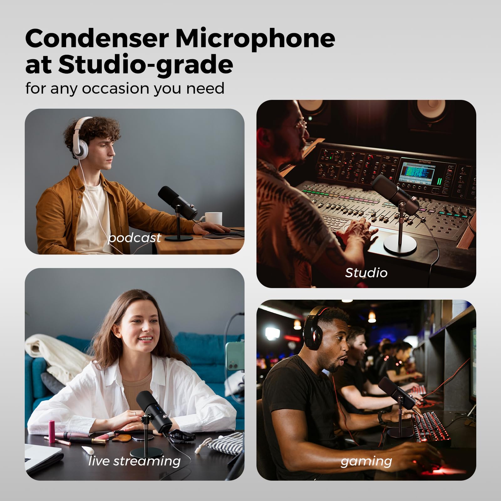 NearStream AM25X Gen3 USB/XLR Podcast Microphone for PC/Audio Mixer