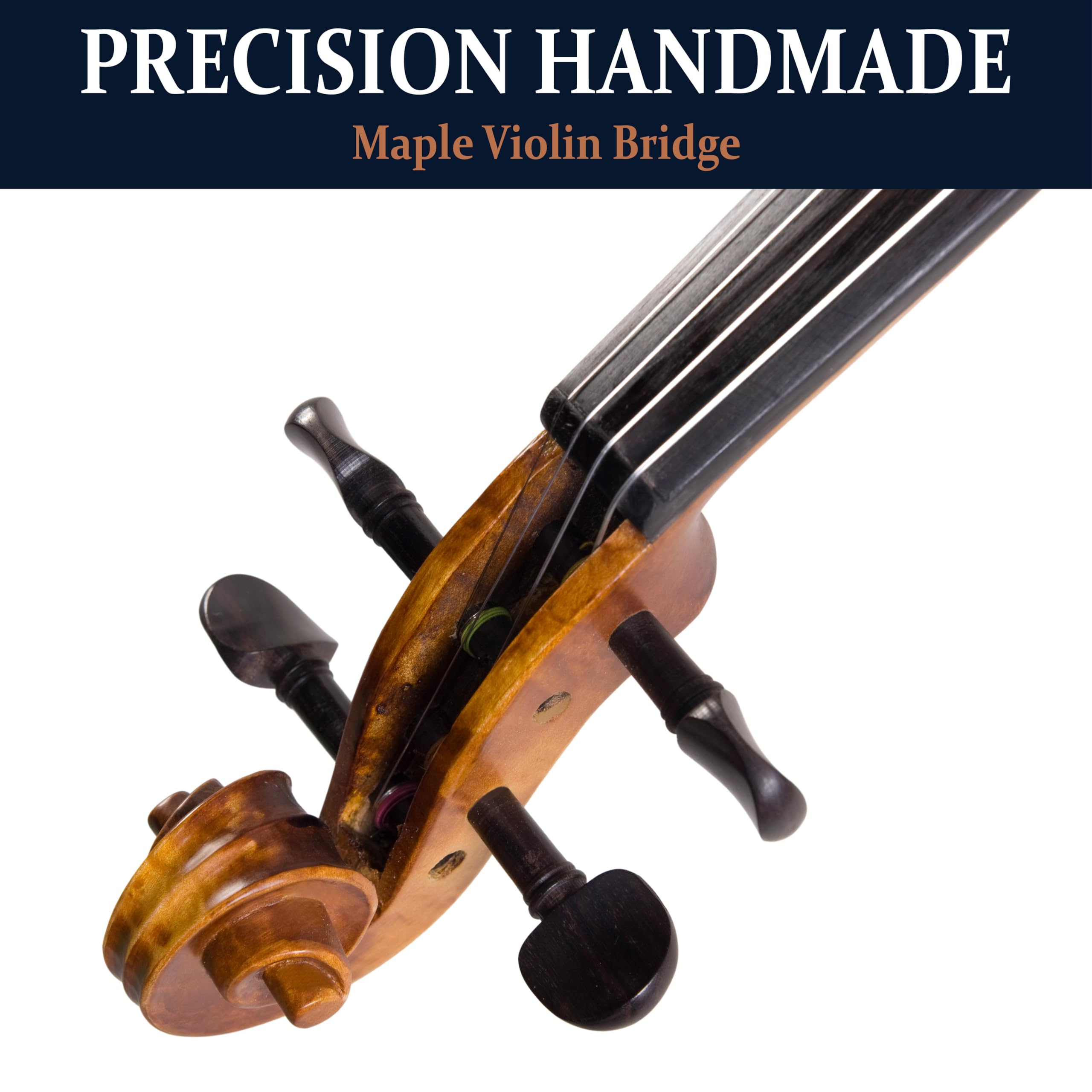 Cecilio CVN-500 Solidwood Ebony Fitted Violin with D’Addario Prelude Strings, Size 1/4