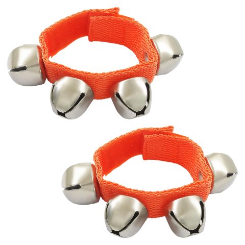 Auvotuis Adjustable Hand Wrist Bells Triggers, Yellow, 2 Pcs