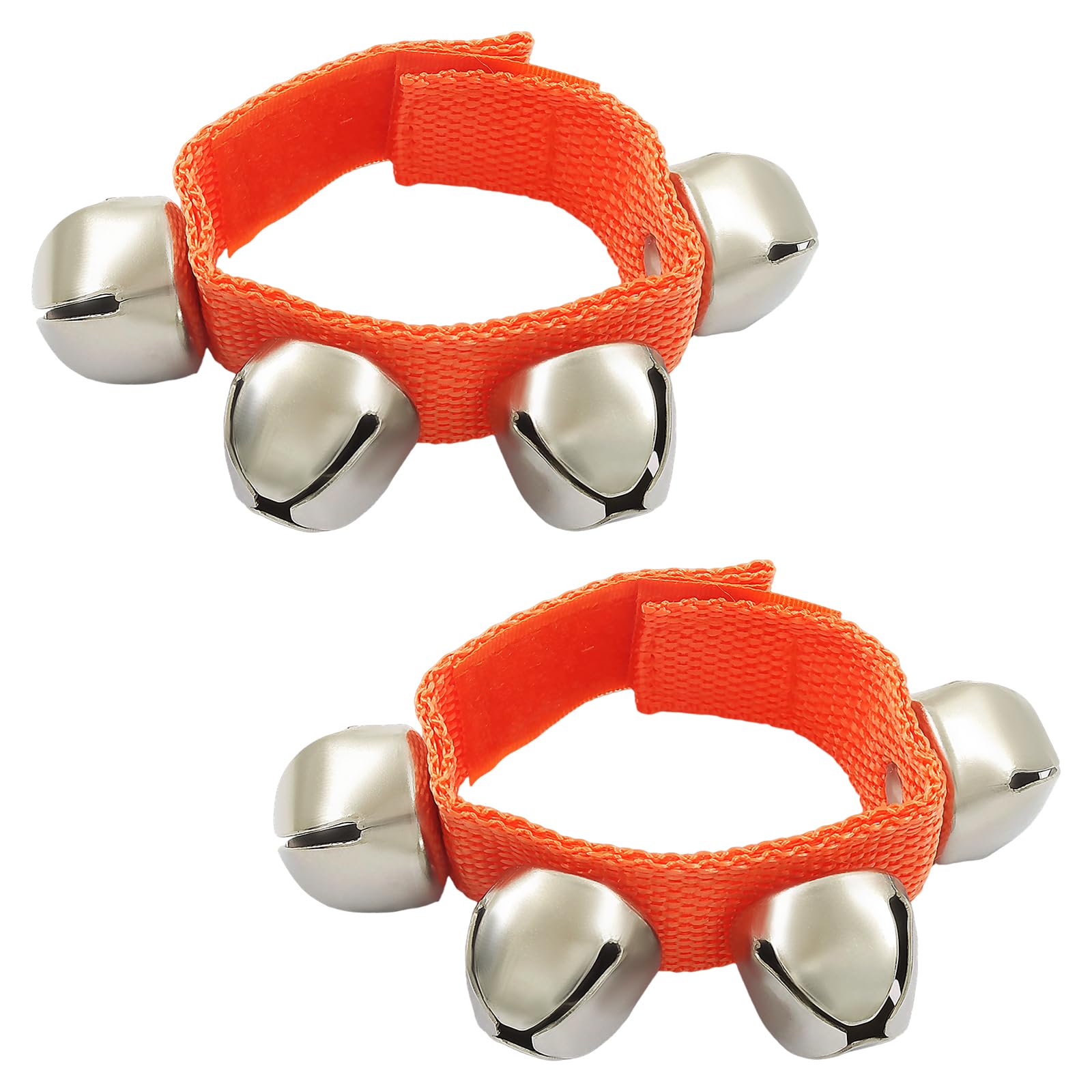 Auvotuis Adjustable Hand Wrist Bells Triggers, Yellow, 2 Pcs