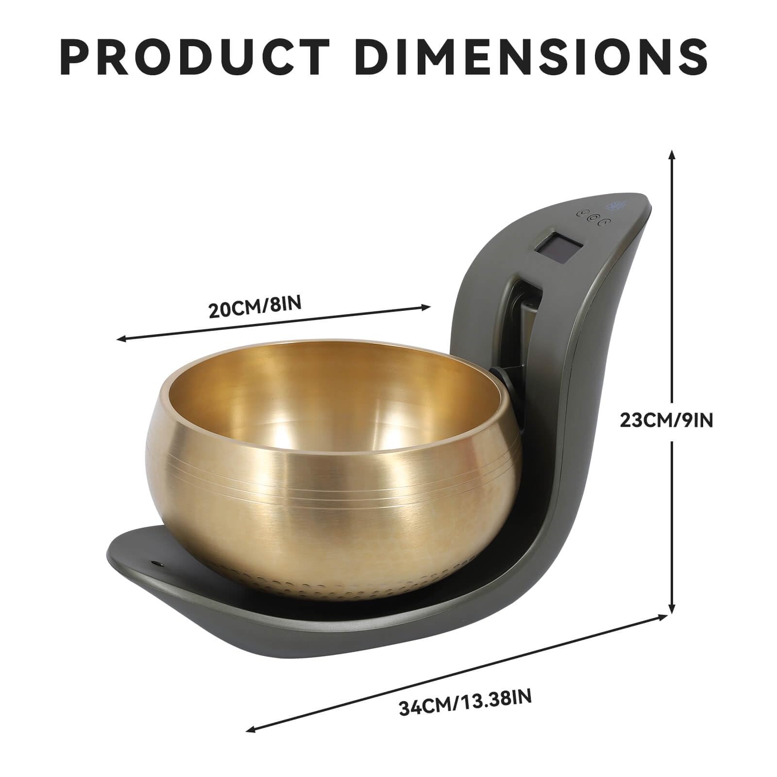 Automatic Singing Bowl – Hands-Free Sound Healing Bowl for Meditation, Yoga, Mindfulness, Energy Healing, Deep Relaxation & Sleep,Auto-Striking Tibetan Singing Bowl with Resonant Tone