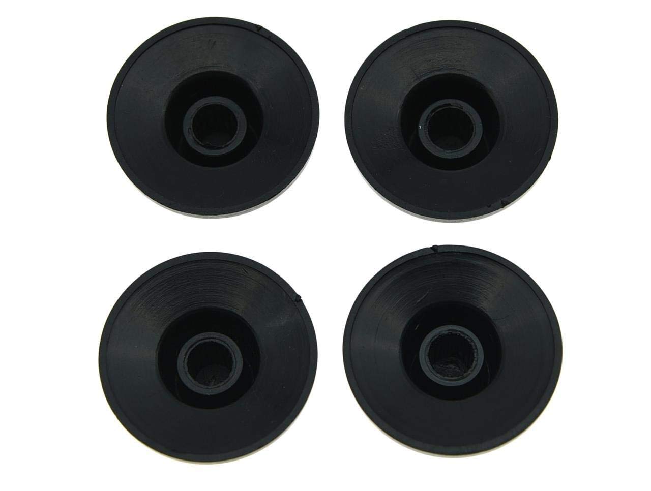 KAISH 4X Black with Gold Cap LP Guitar Witch Hat Knobs Top Hat Knob for Epi Les Paul SG