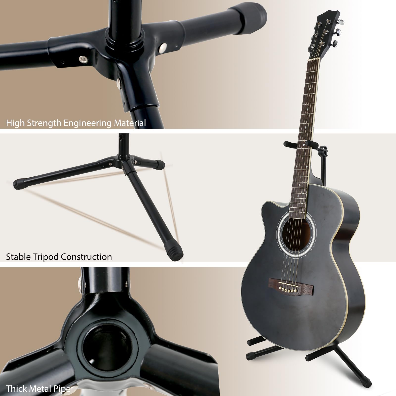 EASTROCK Guitar Stand – Guitar Stands Floor Adjustable Folding Guitar Stand