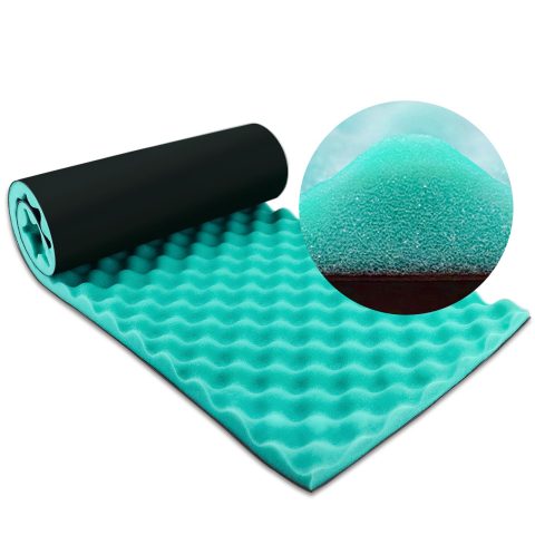 BXI High Density Rubber Backed Sound Proof Foam, 39.4 X 13.4 X 1 inch Dual-layer Noise Reduction Foam Roll Sound Deadening Material, Sound Dampening Acoustic Wrap for HVAC, Pipe, Machine, Window, Door