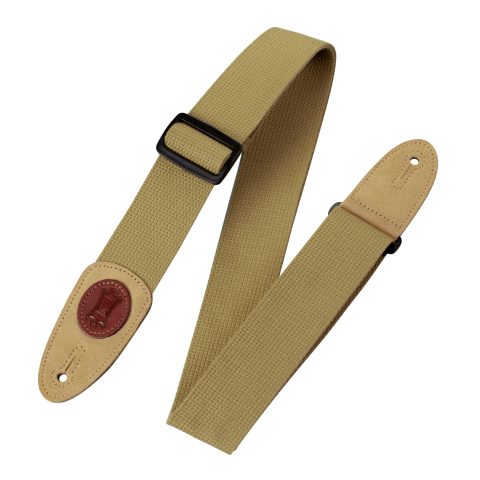 Levy’s Leathers Signature Cotton Series 2″ Guitar Strap with Tri-Glide Adjustment, Tan (MSSC8-TAN)