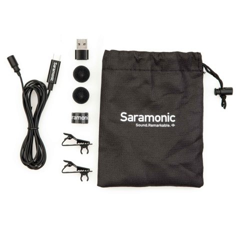 Saramonic LavMicro-U USB C Lavalier Microphone for iPhone 15, iPad, Android, Omnidirectional Condenser Lapel Mic for Vlogging, Interviews, YouTube, TikTok