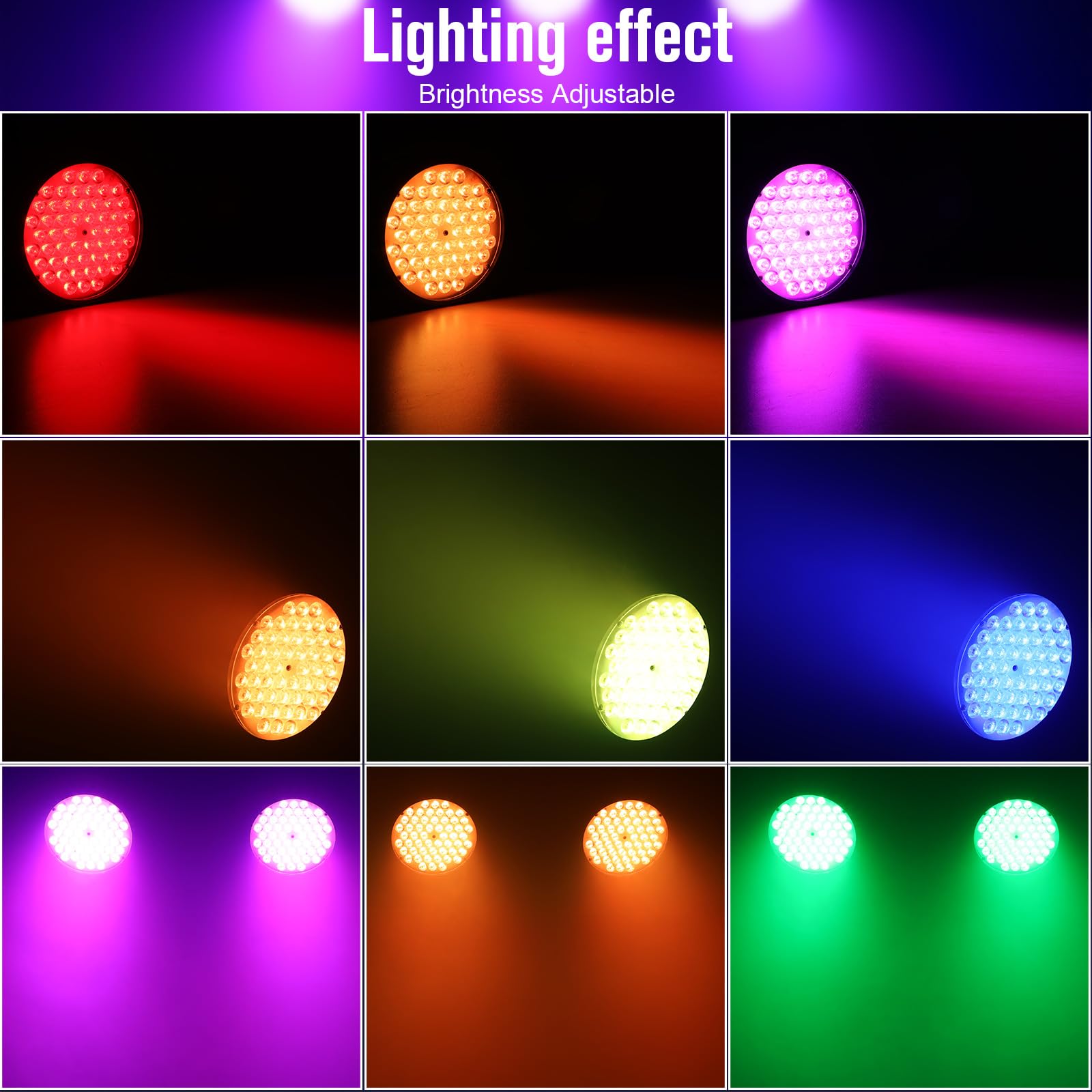 Betopper 54 * 4W LED Stage Light,4 in 1 RGBW High CRI DJ Par Lights-4 Packs
