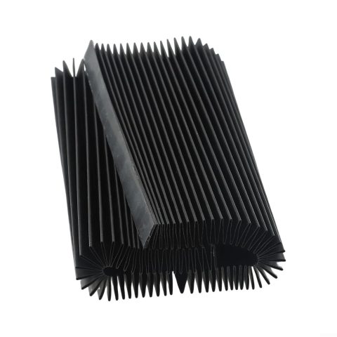CNC Machine Accordion Cover, Accordion Way Cover Protective, Rubber Flexible Cover Milling Machine 3-proof Cloth Protective, Flat Bellows Cover, L 1500MM* H 15mm (Width 300mm)