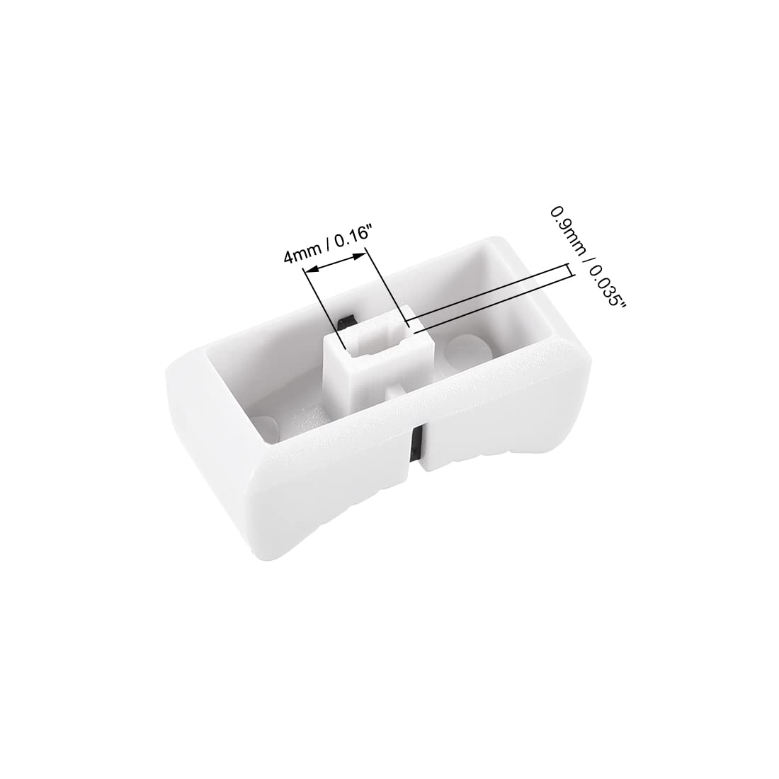 uxcell 24mmx11mmx10mm Console Mixer Slider Fader Knobs Replacement for Potentiometer White Knob Black Mark 20pcs(Fit Hole 4 x 0.9mm)