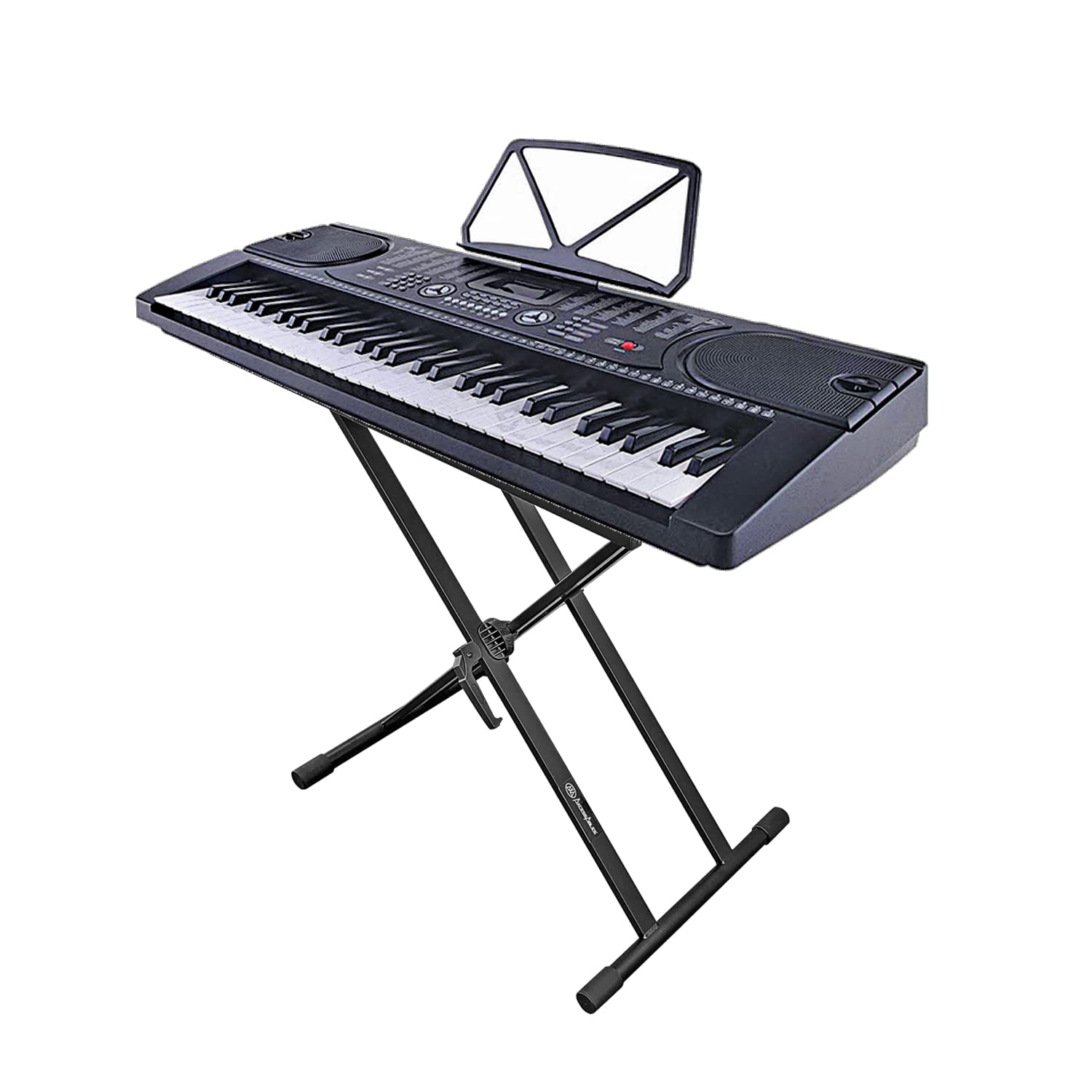 AxcessAbles Light Weight Portable DJ Table Stand with Gig Bag | X Style Keyboard Stand, Tabletop DJ Desk with Travel case | DJ Table Stand Laptop, Controller | Midi Keyboard Stand & Synth Stand