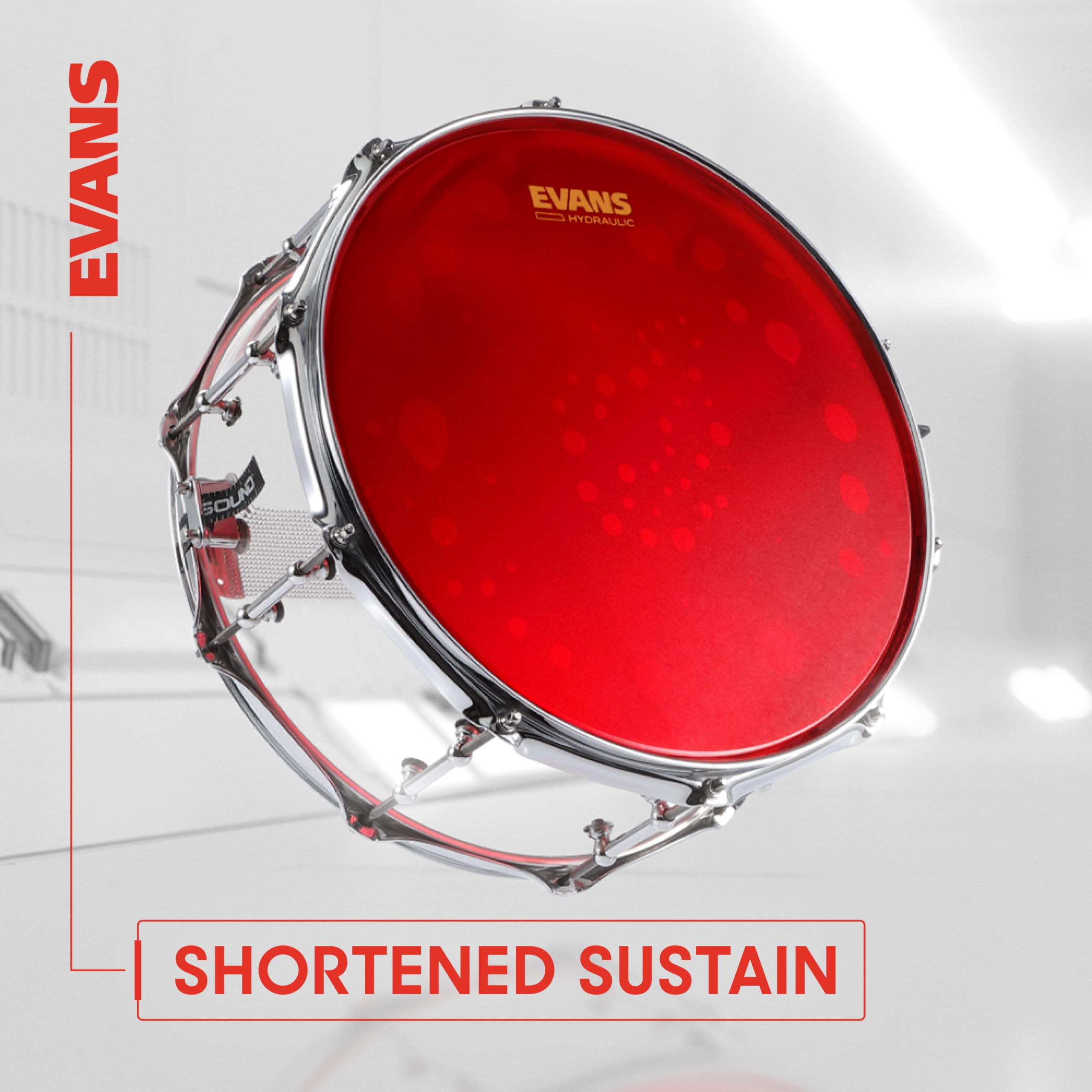 Evans Drum Heads – Hydraulic Red Tom Drumhead, 8 Inch