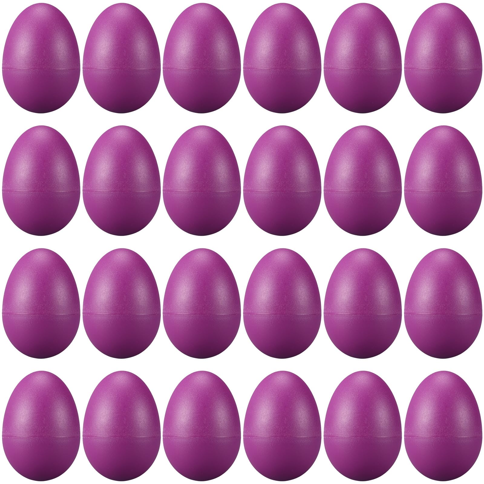 24 Pcs Purple Egg Shakers – Plastic Easter Egg Instruments Percussion Maracas Egg for Learning DIY Painting (Purple)
