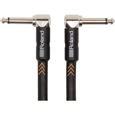 Roland Black Series Instrument Cable, Angled/Angled 1/4-Inch Jack, 3-Feet