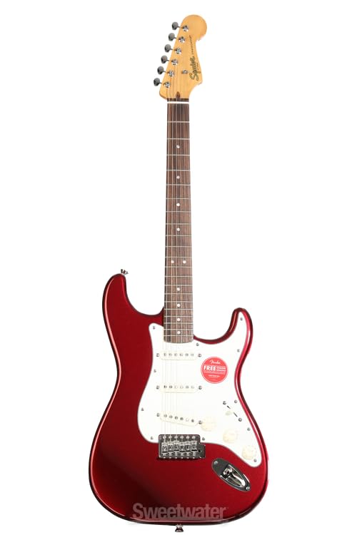 Fender 0374010509 Squier Classic Vibe 60s Stratocaster Electric Guitar, with 2-Year Warranty, Candy Apple Red, Laurel Fingerboard