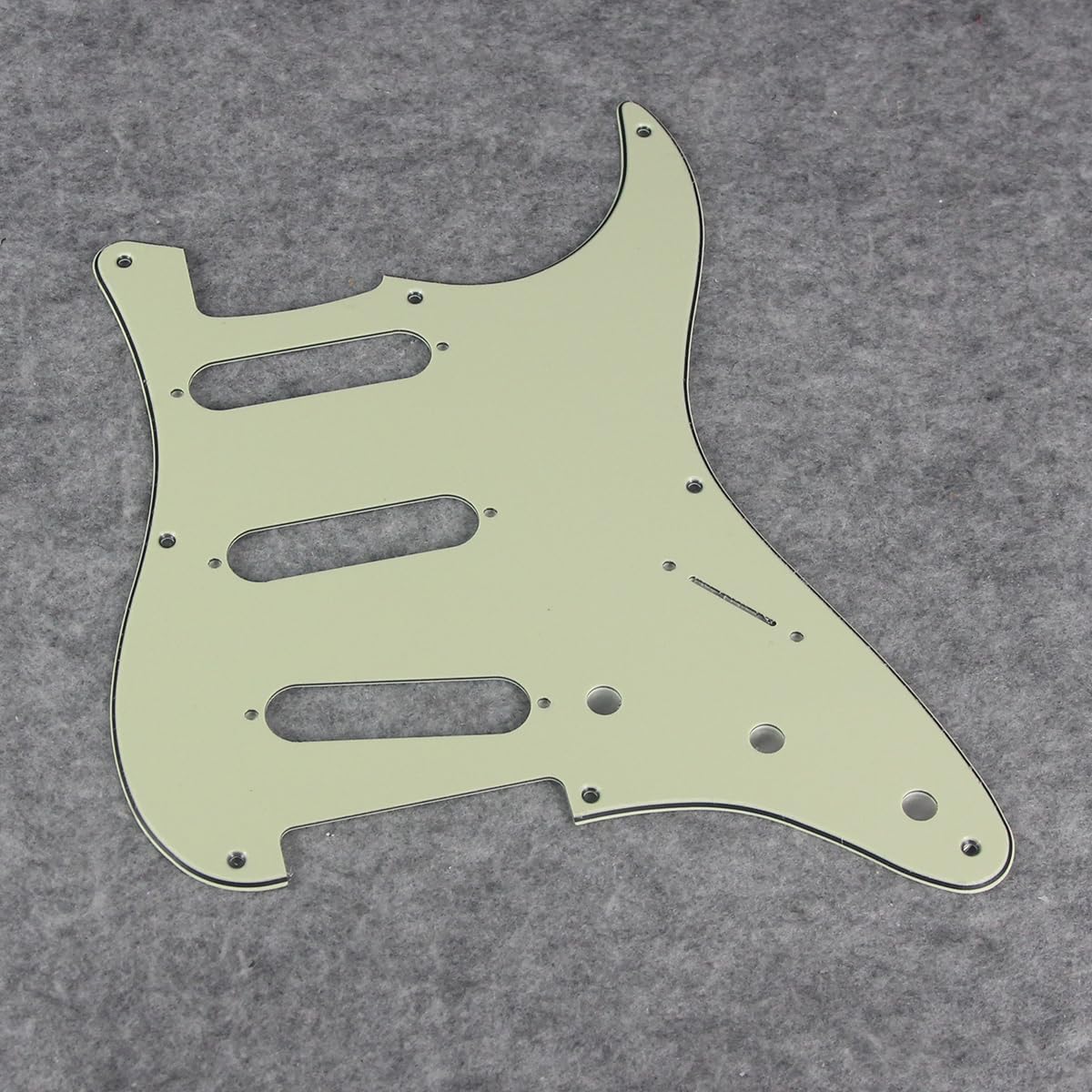 FLEOR SSS 8 Hole Vintage ST Pickguard Guitar Back Plate with Screw for Vintage ST Style Guitar Parts, 3Ply Mint Green