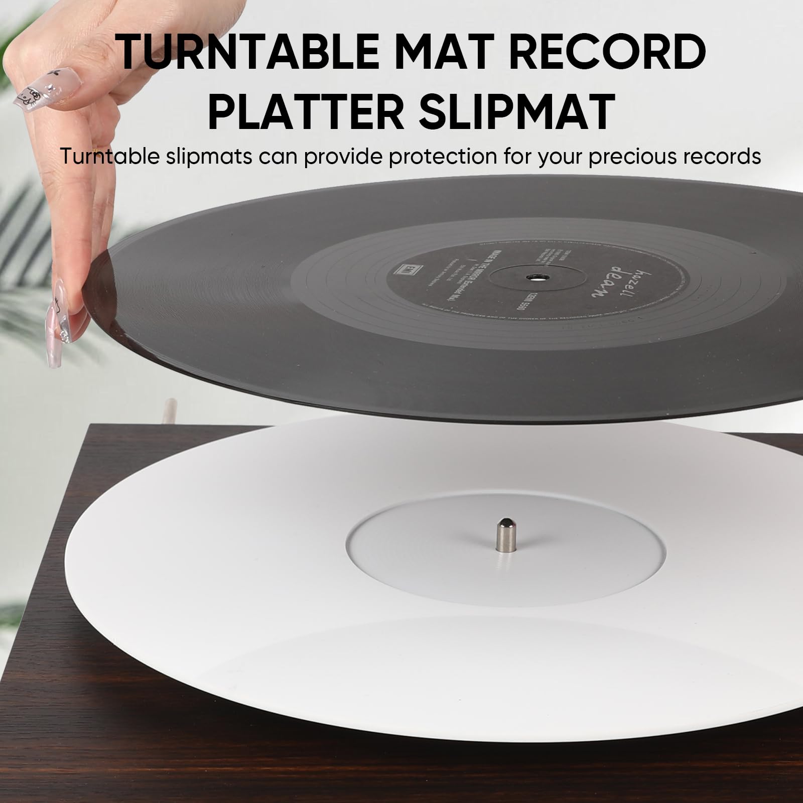 Acrylic Turntable Mat for Vinyl Records: 12 Inch Anti-Static Vinyl Slipmat