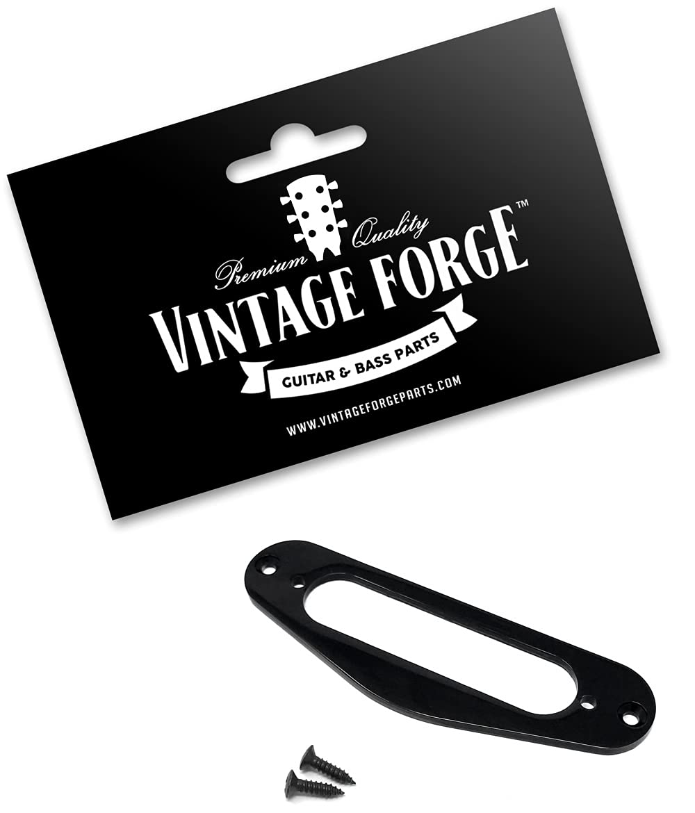 Vintage Forge Black Metal Single Coil Pickup Mounting Ring for Fender Telecaster Guitar PRT10-BLK