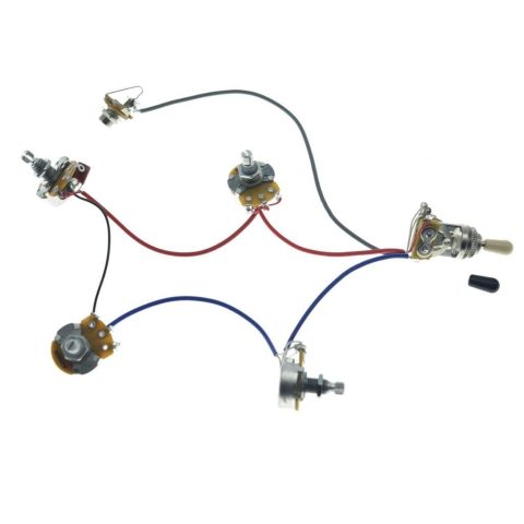Guitar Prewired Wiring Harness Humbucker Solderless Wiring Harness 2V2T with 500K Pots and 3 Way Toggle Switch for SG G-400 Series