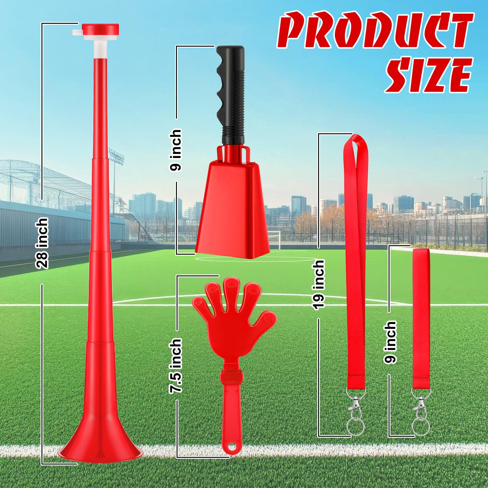 Teyva Daily Red 21 Pcs Team Spirit Accessories Game Day Stadium Events
