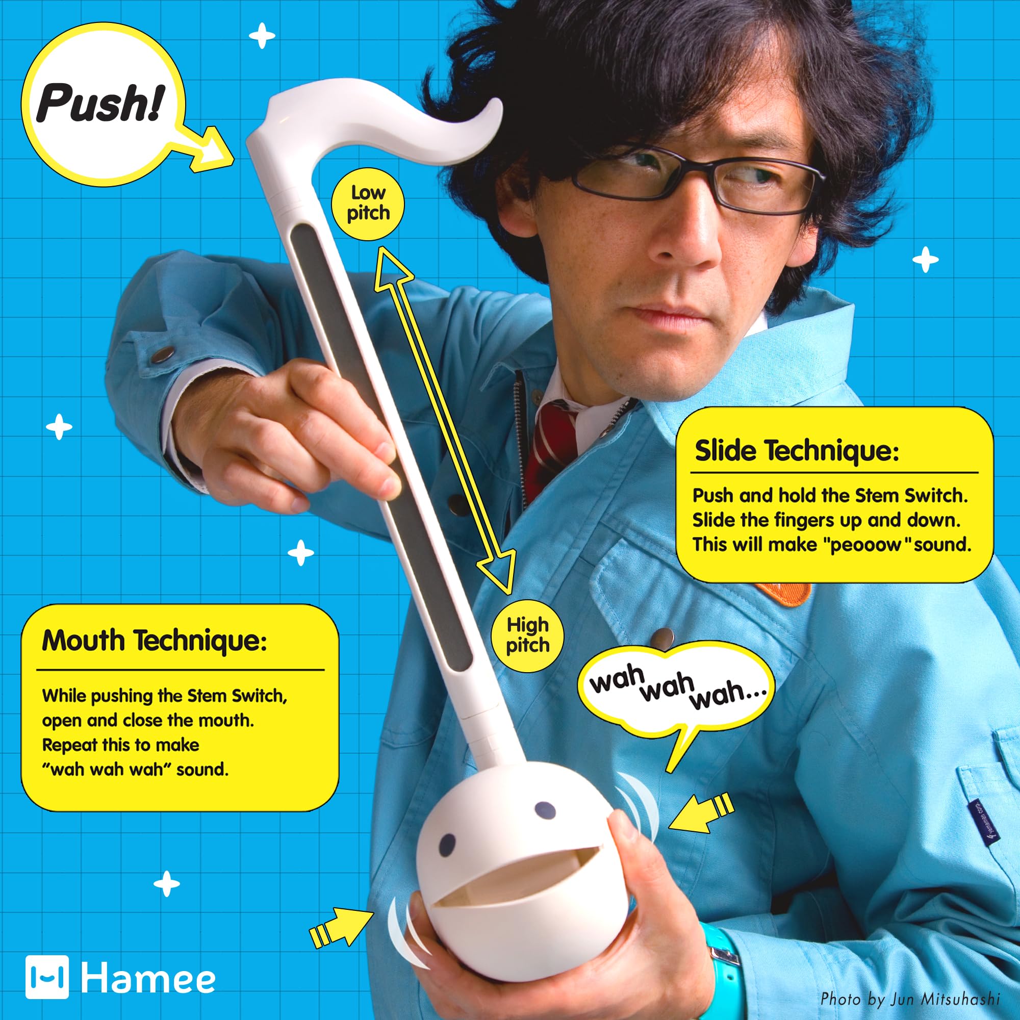 Otamatone Deluxe Japanese Electronic Synthesizer Musical Instrument – Blue