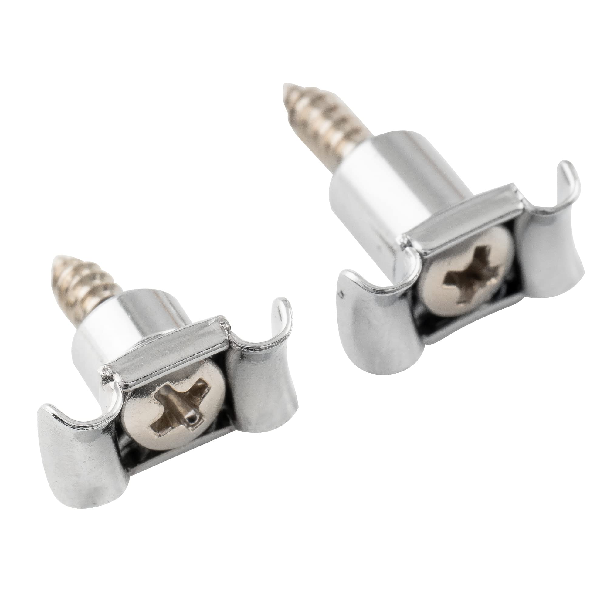 Musiclily Pro Vintage Butterfly Guitar String Retainers Guides Chrome 2 Pcs